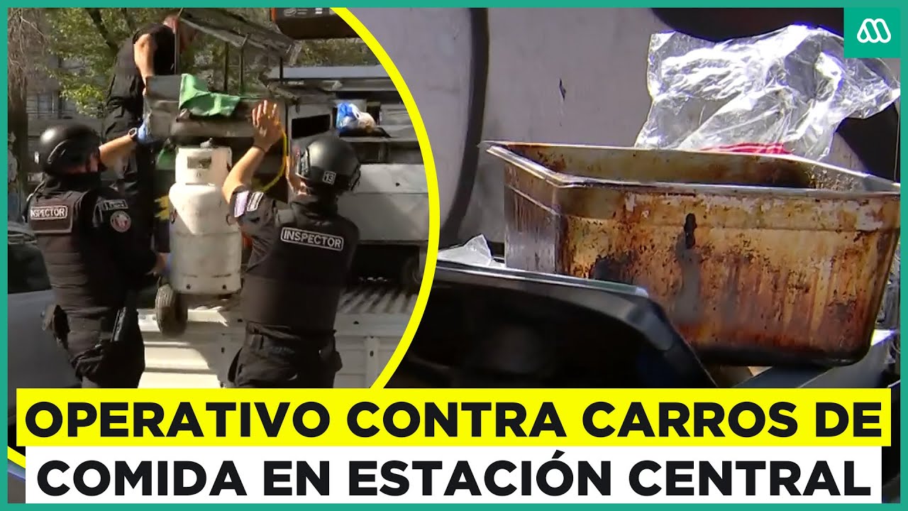 Retiran carros ilegales de comida en Estación Central