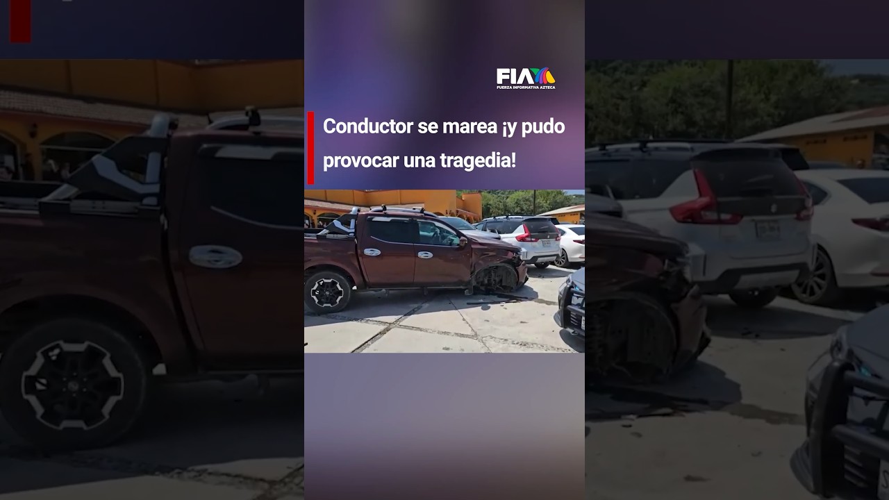 En Nuevo León un conductor se mareó y chocó con 6 carros estacionados. #HechosMeridiano