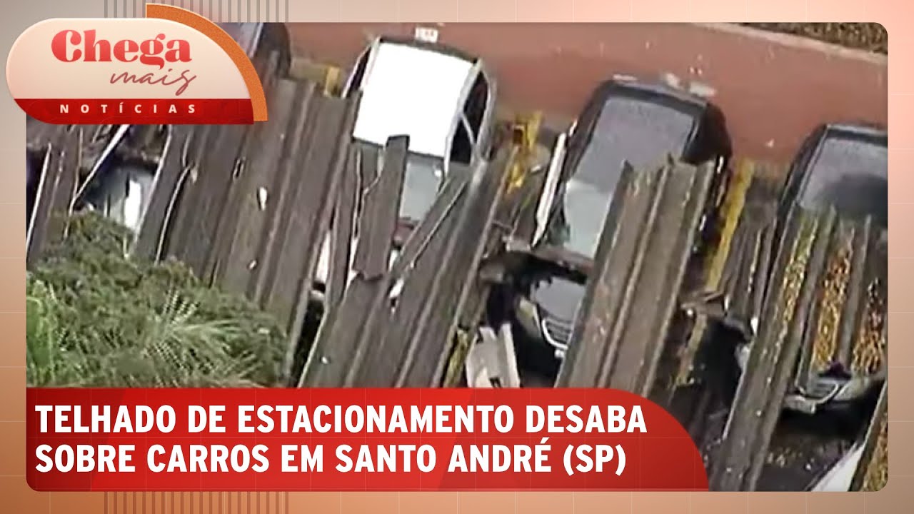 Telhado de estacionamento desaba sobre carros em Santo André (SP) | Chega Mais Notícias (16/09/24)