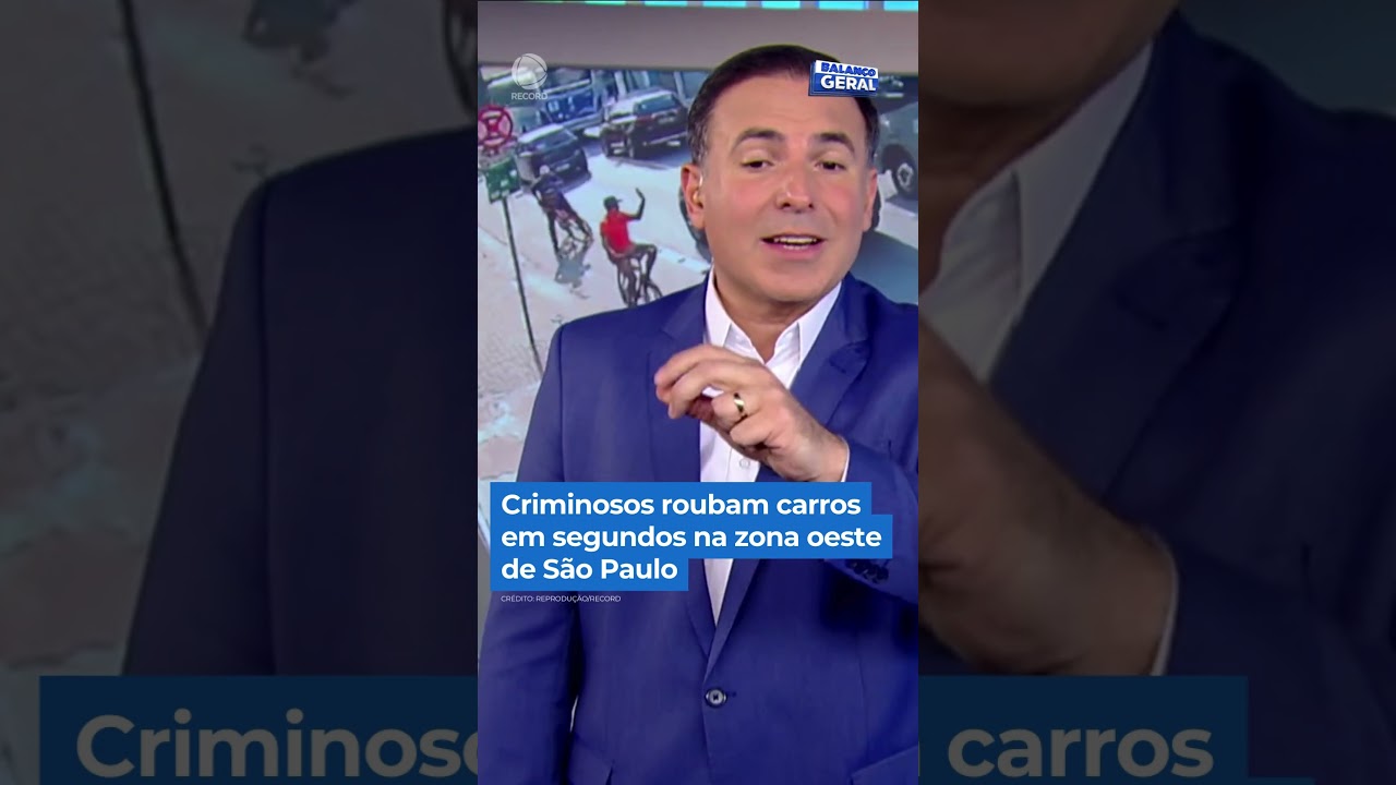 Criminosos roubam carros em segundos na zona oeste de São Paulo #shorts #balançogeral
