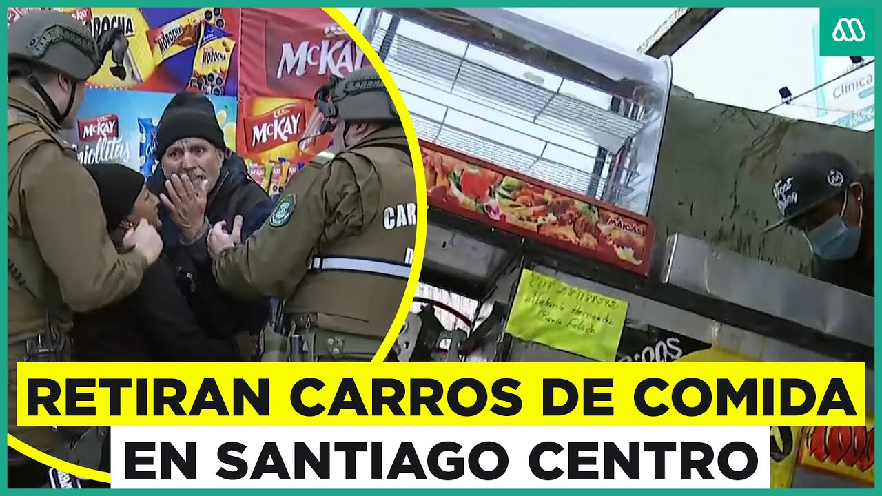 Retiro de carros de comida en Santiago: Operativo policial y de la SEREMI de Salud en la comuna