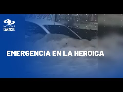 Aguacero en Cartagena inundó varias calles; hay carros atrapados