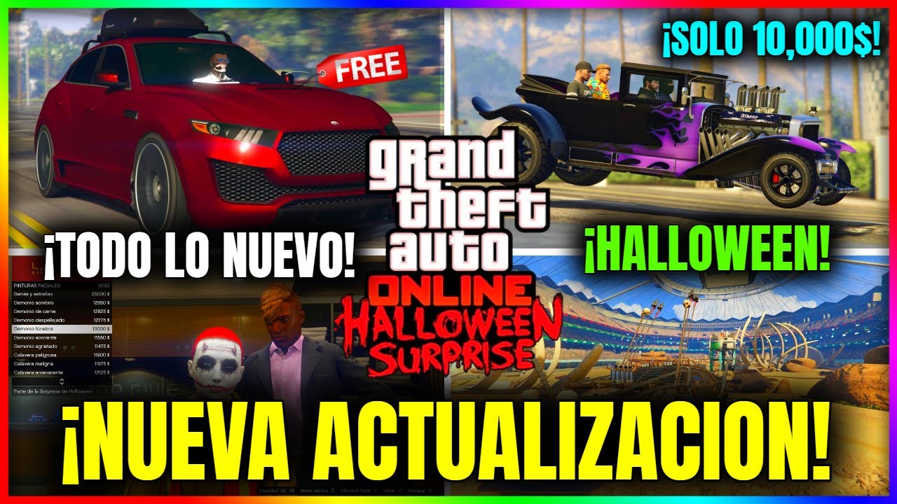 NUEVA ACTUALIZACION en GTA5 Online! HALLOWEEN! DINERO X3, COCHE GRATIS y MÁS! GTA+, NOTICIAS y MÁS!