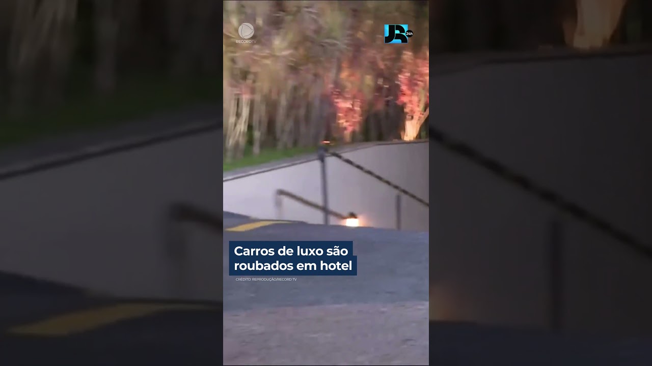 Quadrilha invade garagem de hotel para roubar carros de luxo em São Paulo #shorts #JornalDaRecord