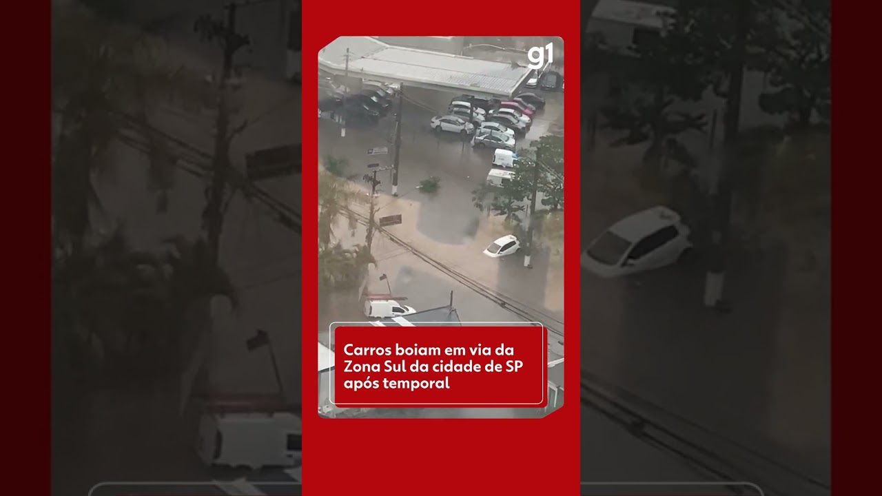 Forte chuva provoca alagamentos na cidade de SP, deixa carros boiando e inunda escola #shorts