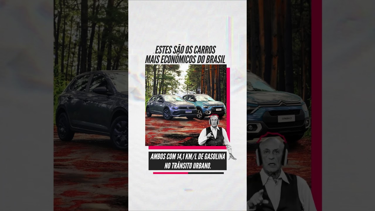 Estes são os carros mais econômicos do Brasil | #shorts