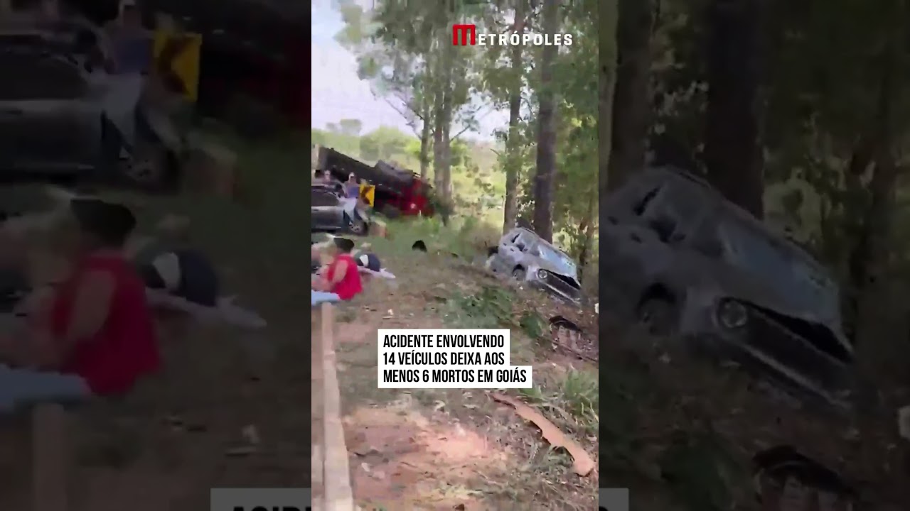 Acidente envolvendo 14 carros deixa ao menos 6 m0rtos em Goiás