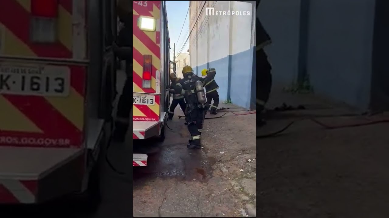 Incêndio destrói carros em galpão de oficina mecânica em Goiás