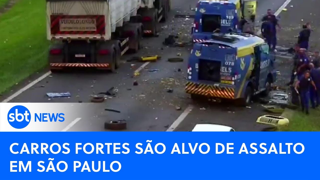 Dois carros-fortes são roubados em São Paulo | #SBTNewsnaTV (09/04/24)