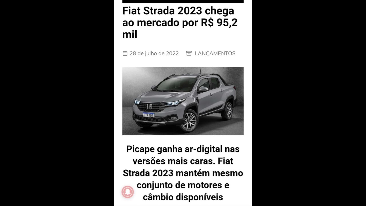 Fiat Strada 2023 – Minuto Do Carros