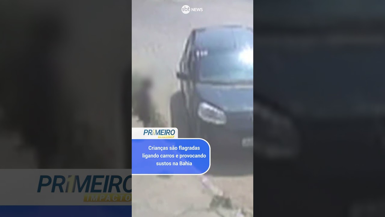 Crianças são flagradas ligando carros e provocando sustos na Bahia