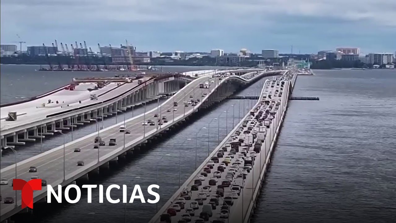 Carreteras de Florida están abarrotadas de autos que huyen del huracán Milton | Noticias Telemundo