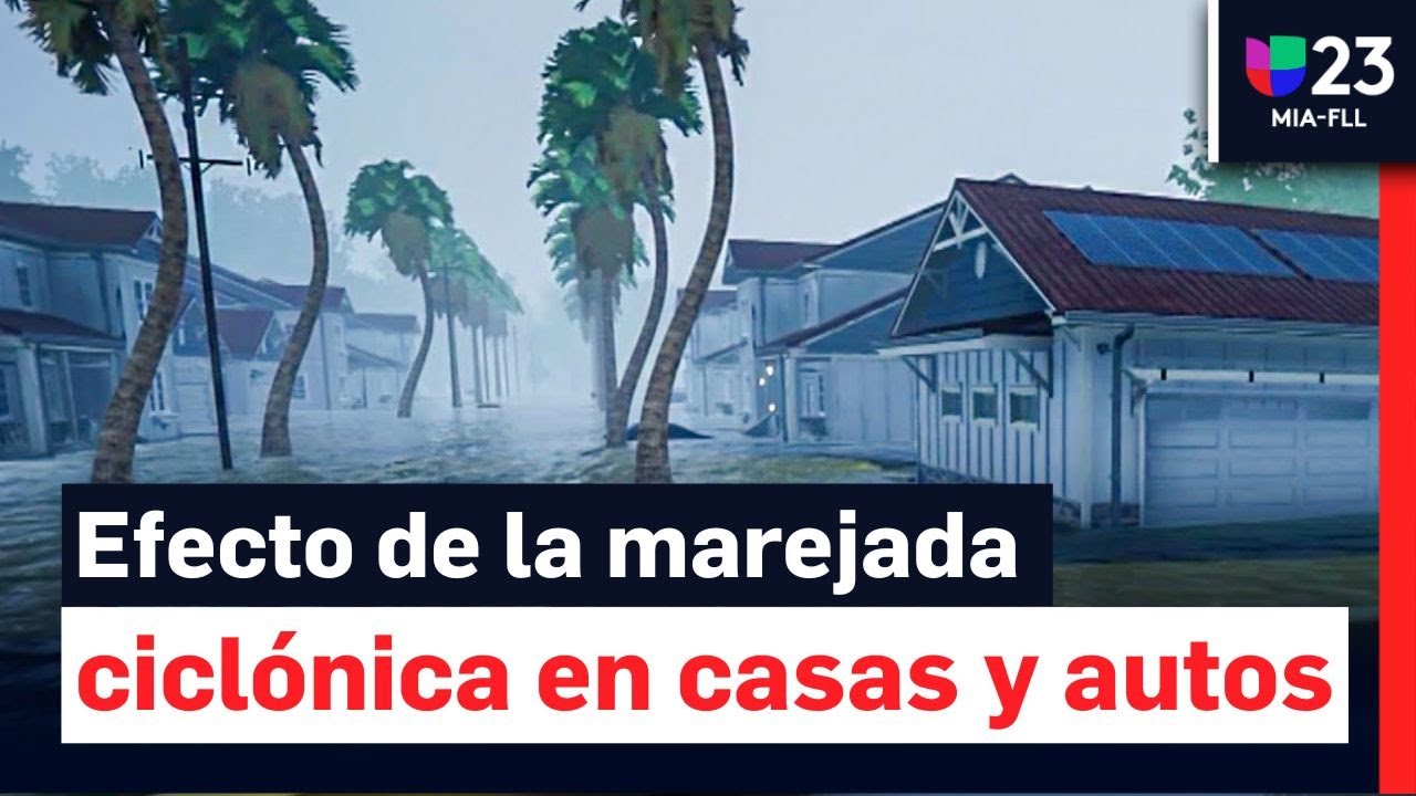 Huracán Milton: Así es el efecto de la marejada ciclónica en viviendas y carros