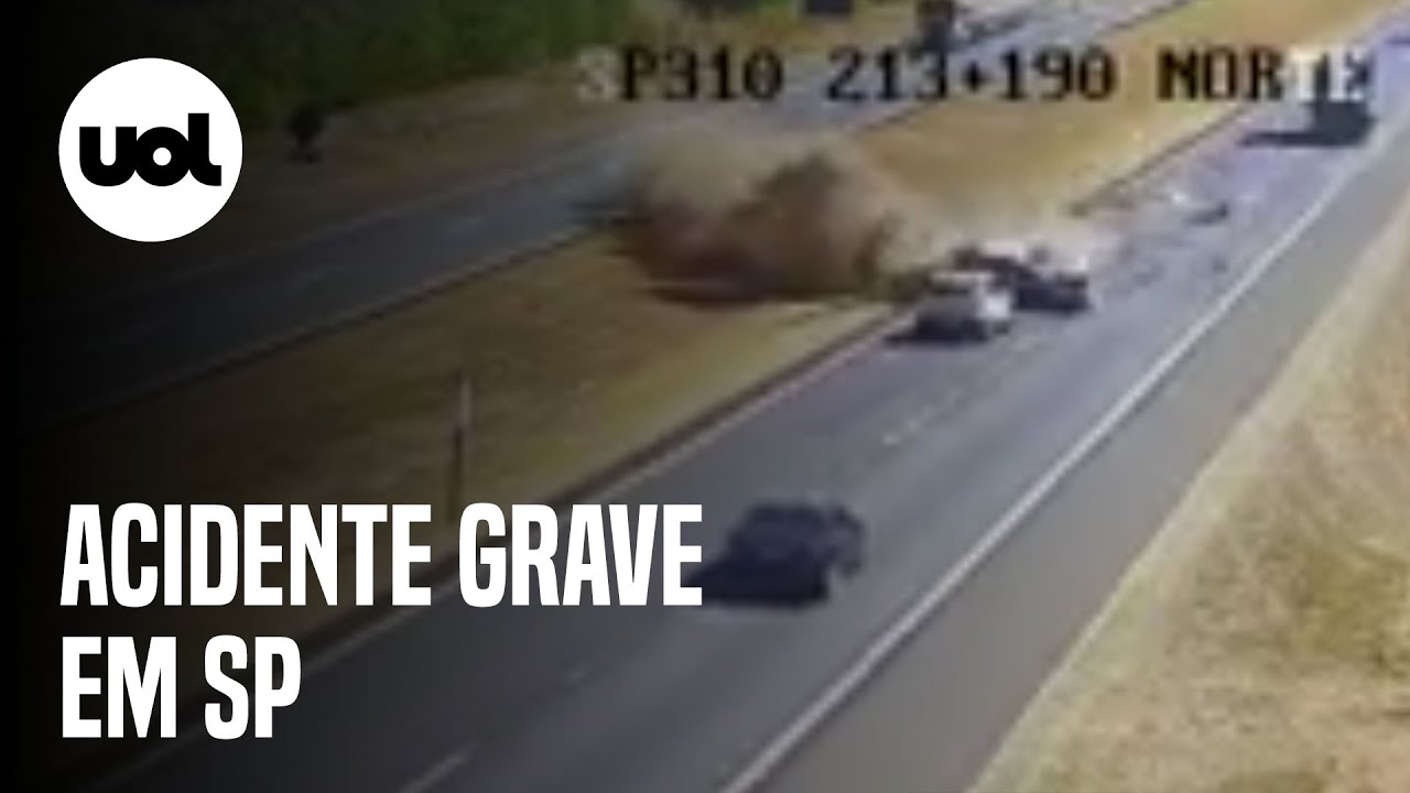 Acidente com 4 carros deixa 3 pessoas mortas no interior de SP; imagens são fortes