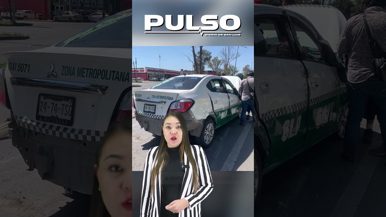 Resulta conductora en choque y volcadura frente al Tangamanga II #shorts #noticias #slp