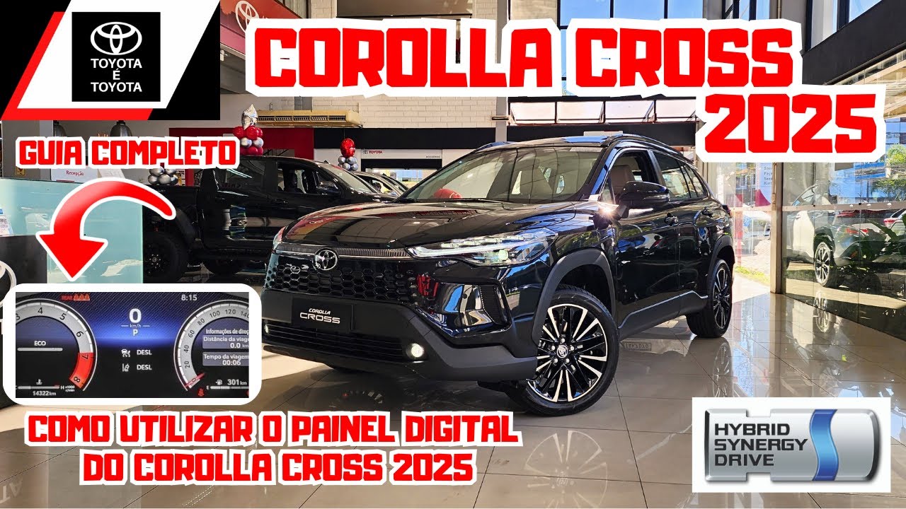PAINEL DIGITAL NOVO TOYOTA COROLLA CROSS 2025 | GUIA COMPLETO COMO UTILIZAR 🚘💡🤔
