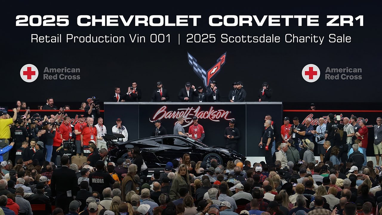 $3,700,000 CHARITY SALE! 2025 Chevrolet Corvette ZR1 VIN 001 – BARRETT-JACKSON 2025 SCOTTSDALE
