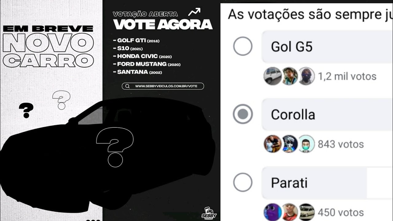 ATUALIZAÇÃO DO REBAIXADOS ELITE VOTAÇÃO DE NOVOS CARROS