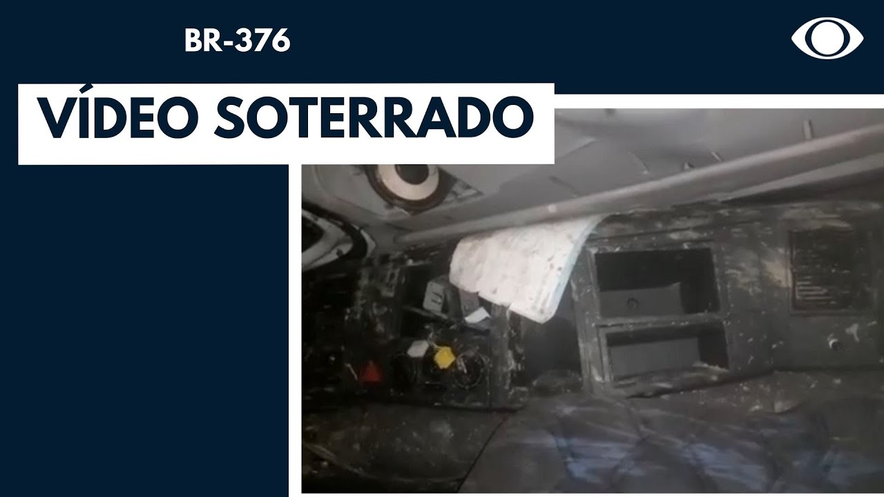 Caminhoneiro gravou vídeo em caminhão soterrado na BR-376