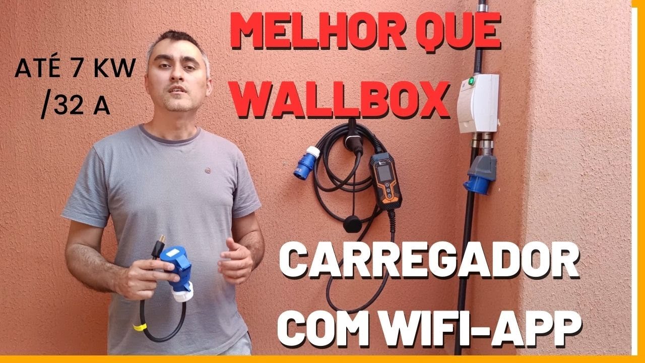Carregador Portátil com Wi-Fi e Aplicativo | Carro Elétrico
