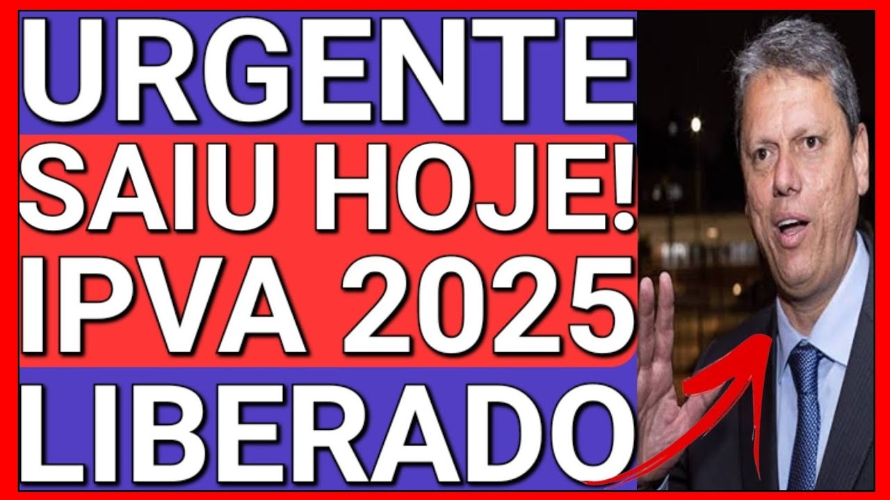 🚨GOVERNO FAZ SURPRESA E LIBERA TABELA DO IPVA 2025 NO SIVEI!