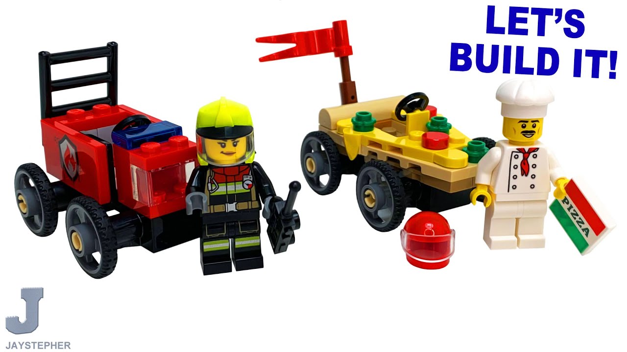 LEGO City 2025 Pizza Vs. Fire Truck Race Car Pack 60458 Unboxing, Build, & Review