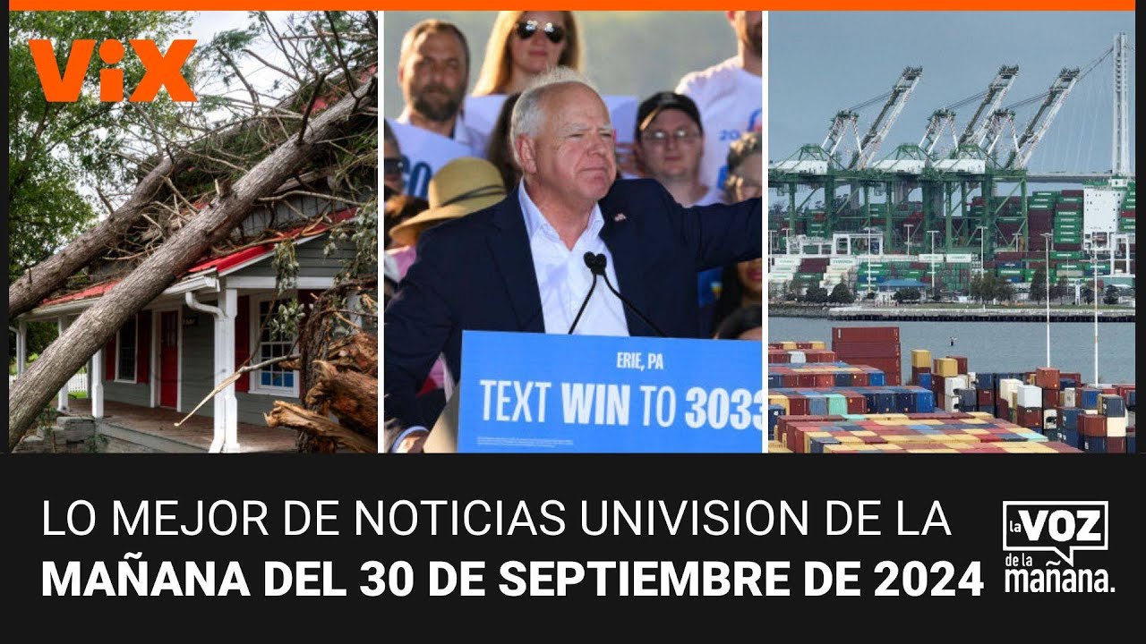 Lo mejor de Noticias Univision de la mañana | lunes 30 de septiembre de 2024