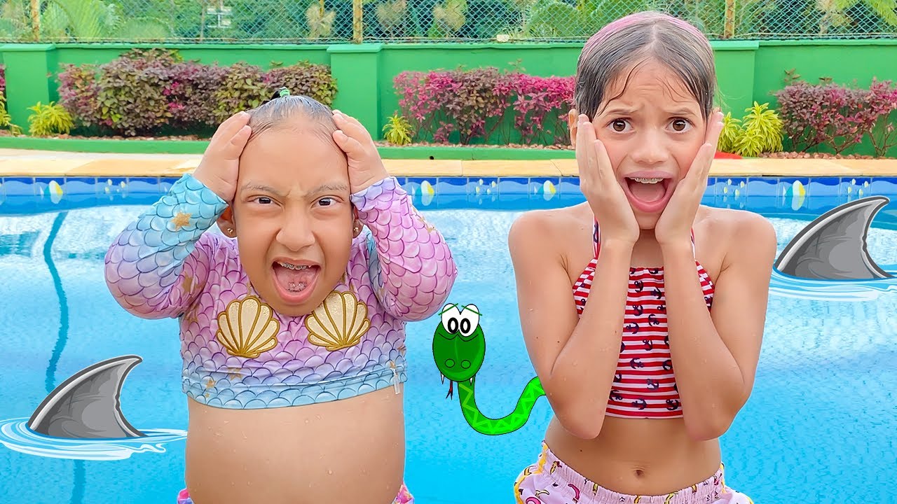 MC Divertida diverte na piscina com sua amiga Jessica | Funny Story for Kids – Família MC Divertida