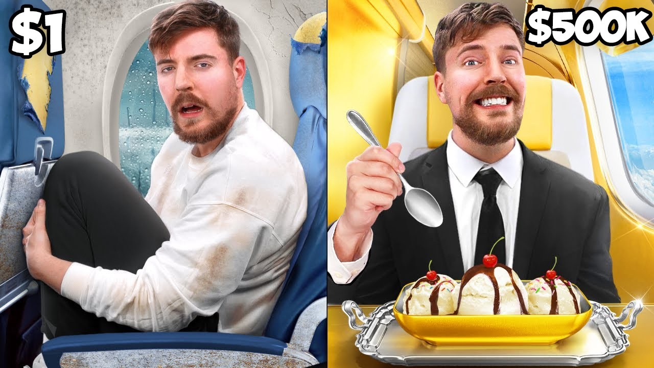 $1 vs $500,000 Plane Ticket!