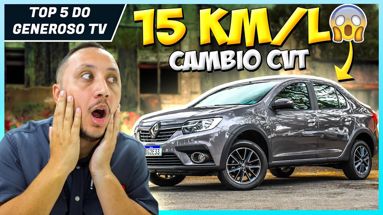 5 CARROS SUPER ECONOMICOS COM CAMBIO CVT
