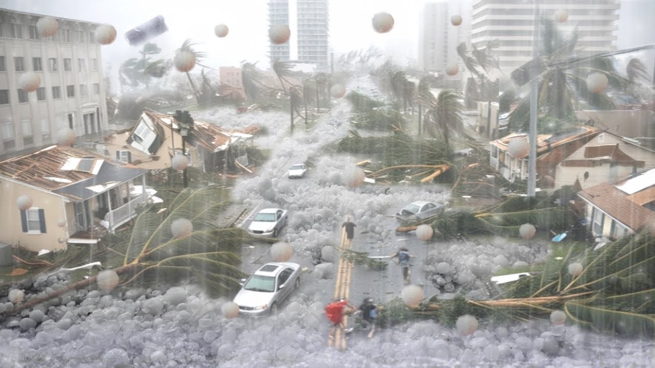 9 minutes ago in Texas, US ! Severe hailstorm destroyed homes and cars in Texas