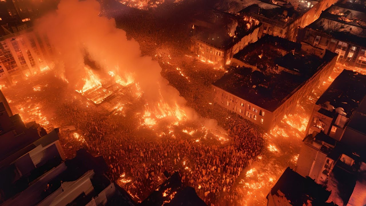 City on fire! Massive explosion at gas station! Fire reaches sky! China and Malaysia