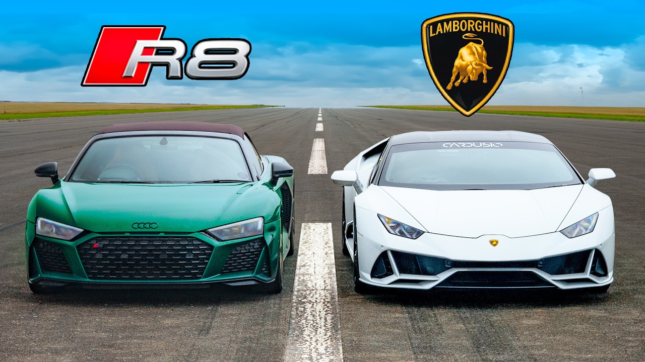 Lambo Huracan vs Audi R8: CORRIDA DE ARRANCADA